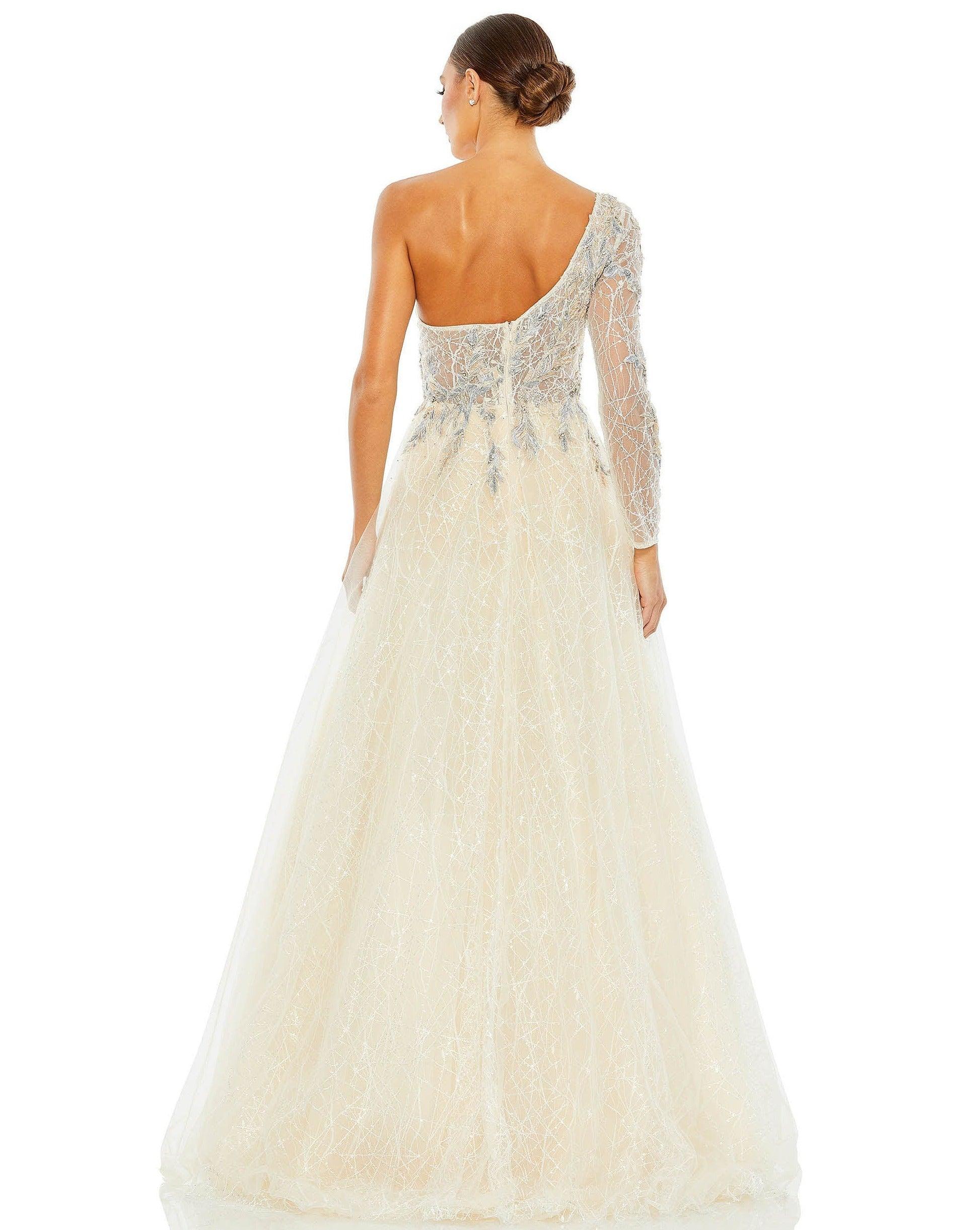 Mac Duggal 20232 Long One Shoulder Prom Ball Gown