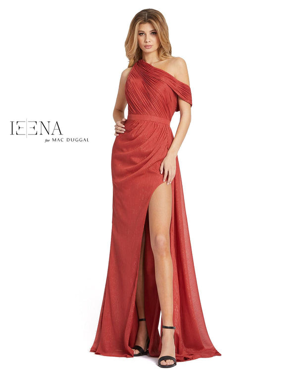 Long One Shoulder Prom Gown One Shoulder Detail Mac Duggal 49291