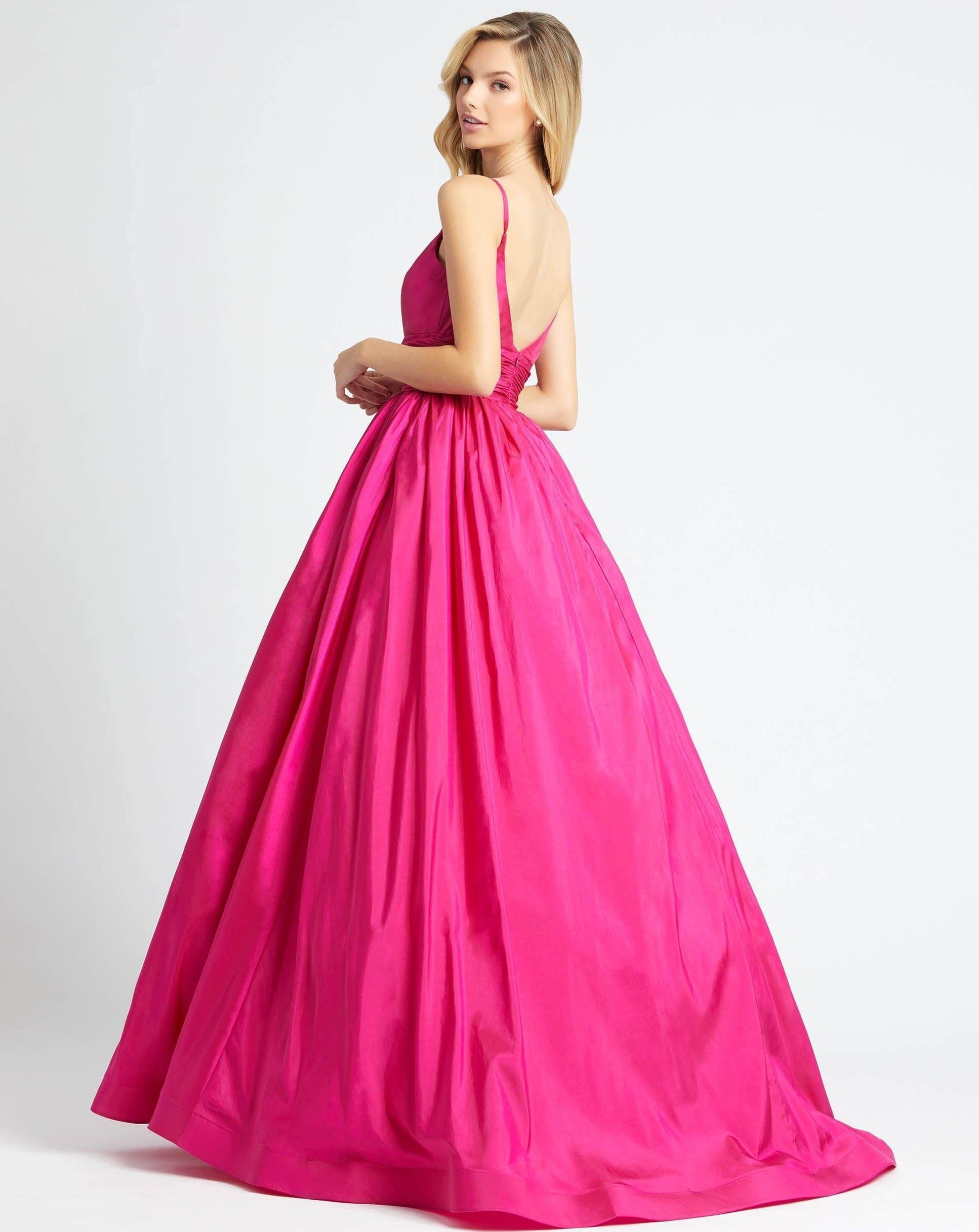 Mac Duggal 67691 Long Prom Spaghetti Strap Ball Gown