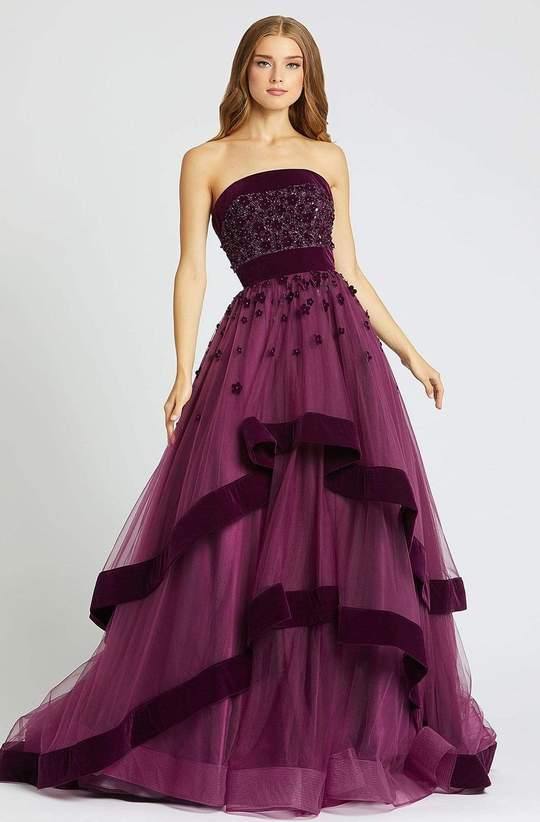 Long Prom Strapless Formal Dress Strapless Detail Mac Duggal 66346