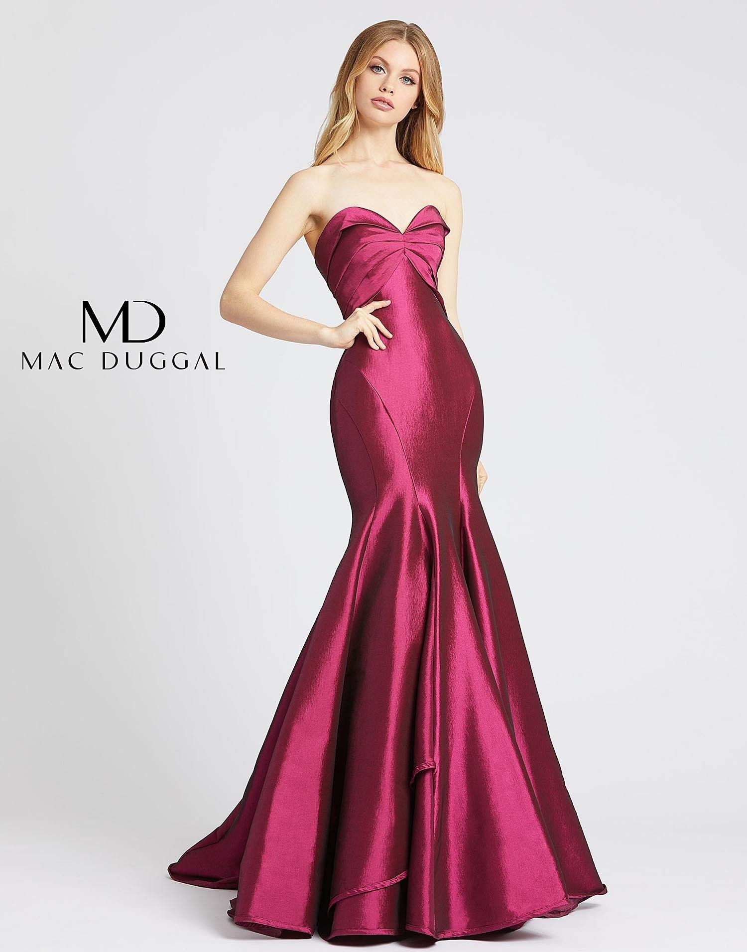 Mac Duggal 12110 Long Prom Strapless Trumpet Gown