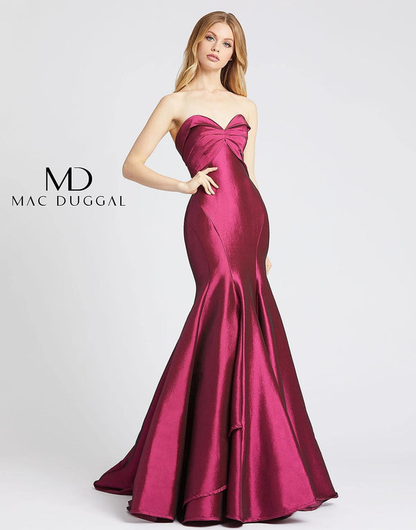 Long Prom Strapless Trumpet Gown Trumpet Silhouette Mac Duggal 12110