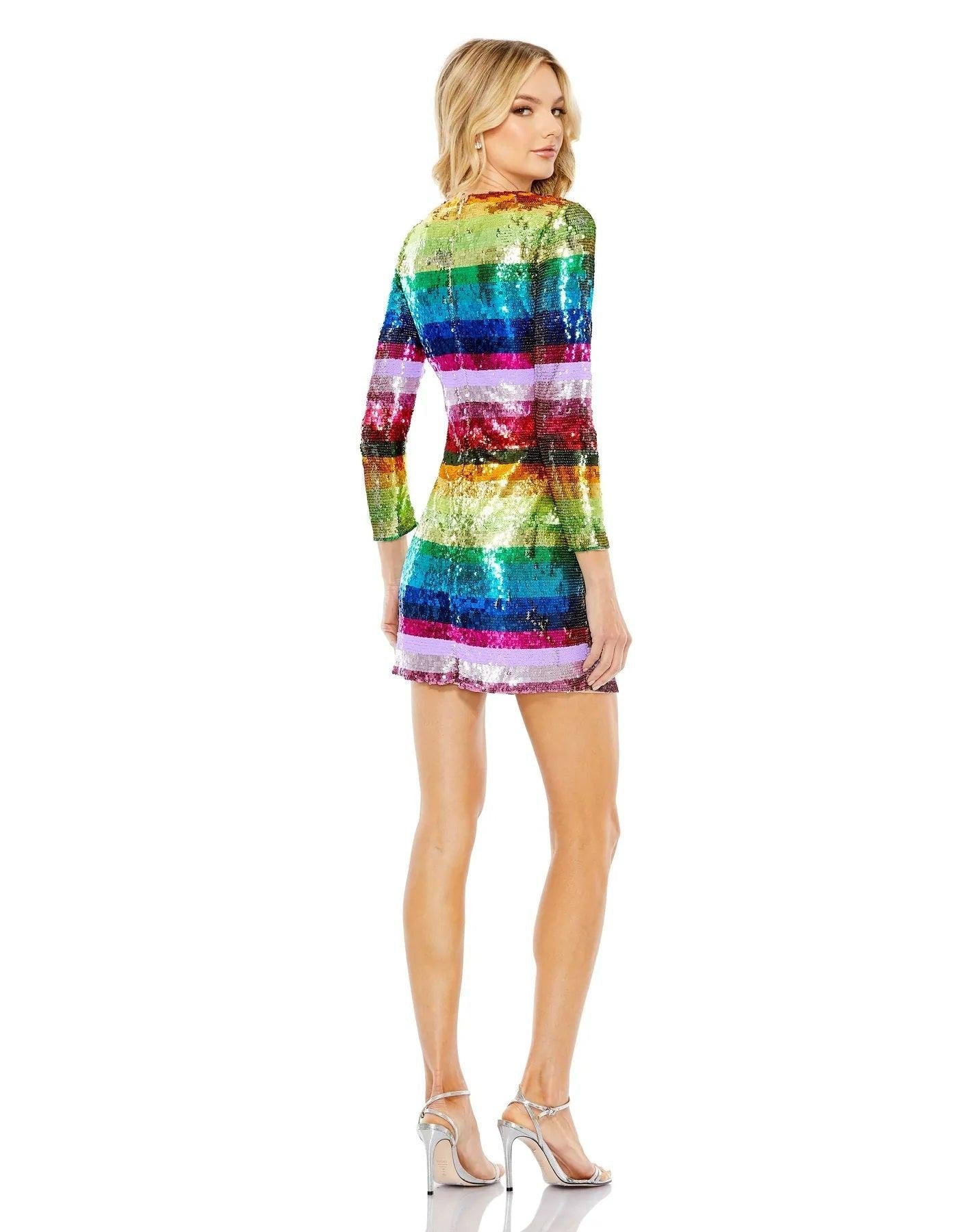 Mac Duggal 93724 Long Sleeve Cocktail Dress