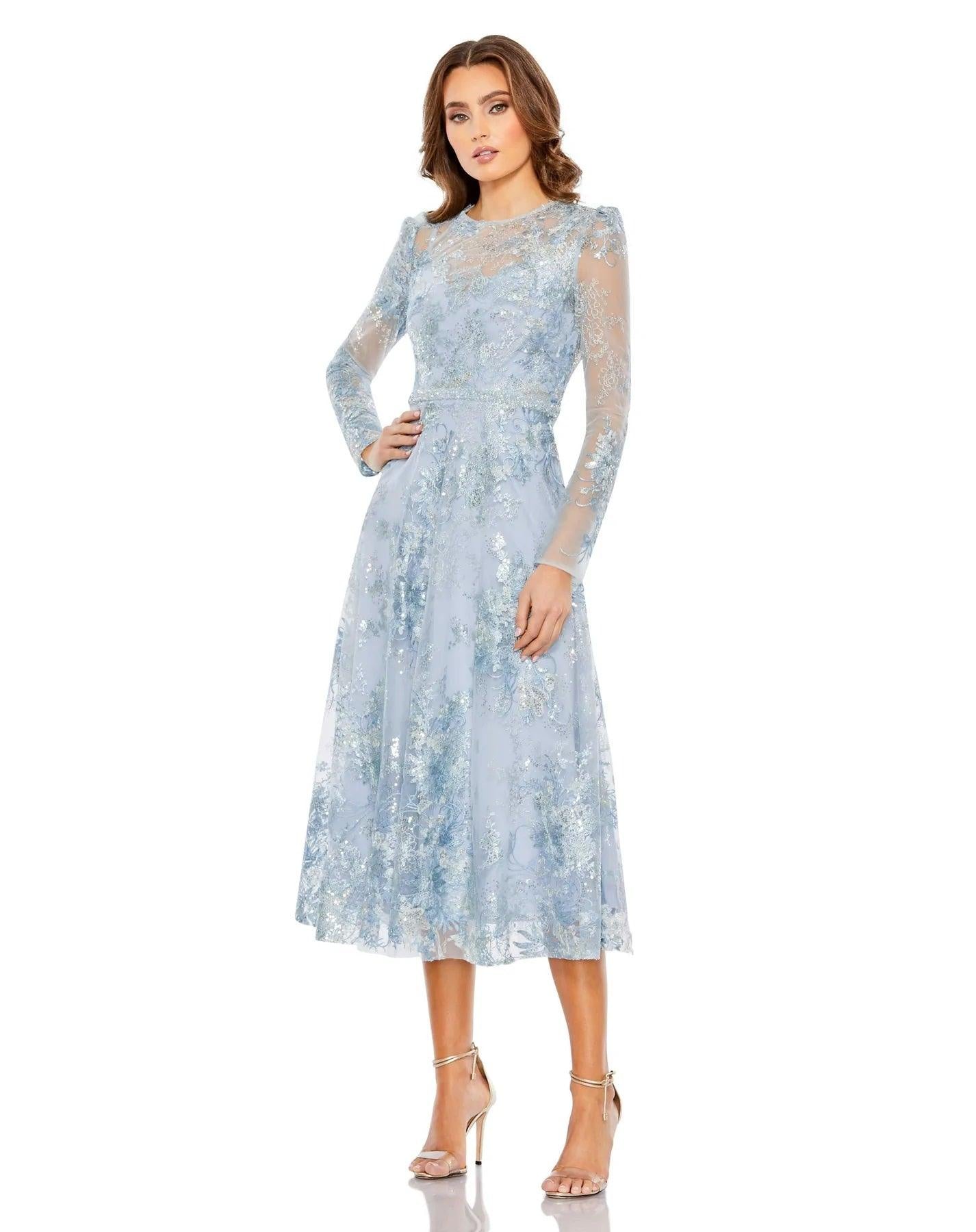 Mac Duggal 68020 Long Sleeve Dress