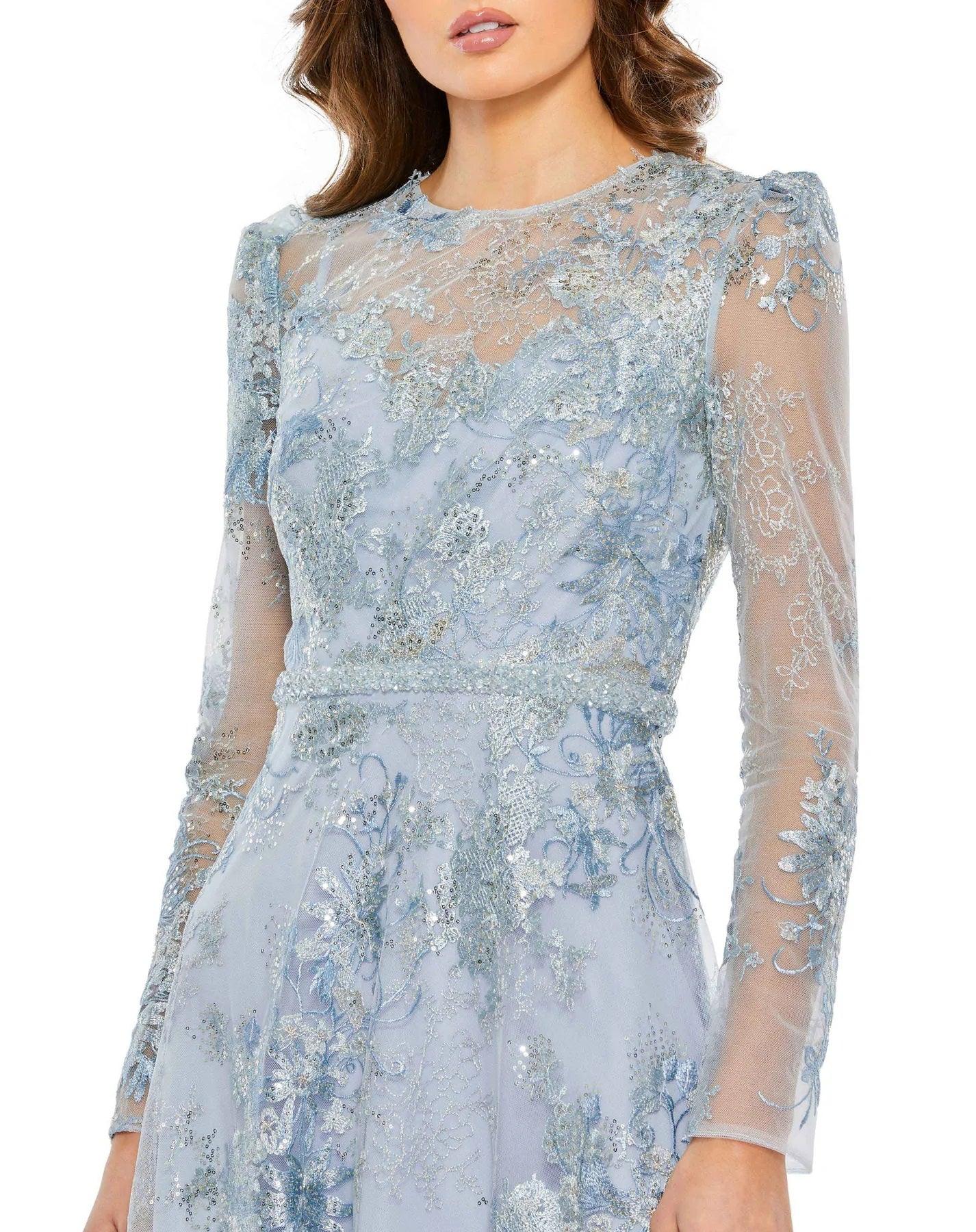 Mac Duggal 68020 Long Sleeve Dress