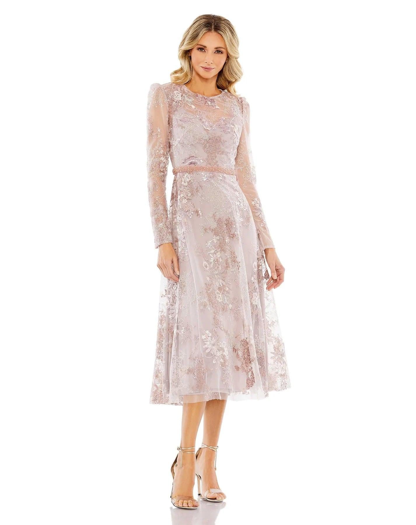 Mac Duggal 68020 Long Sleeve Dress