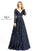 Mac Duggal Long Sleeve Embellished V Neck Ball Gown - The Dress Outlet