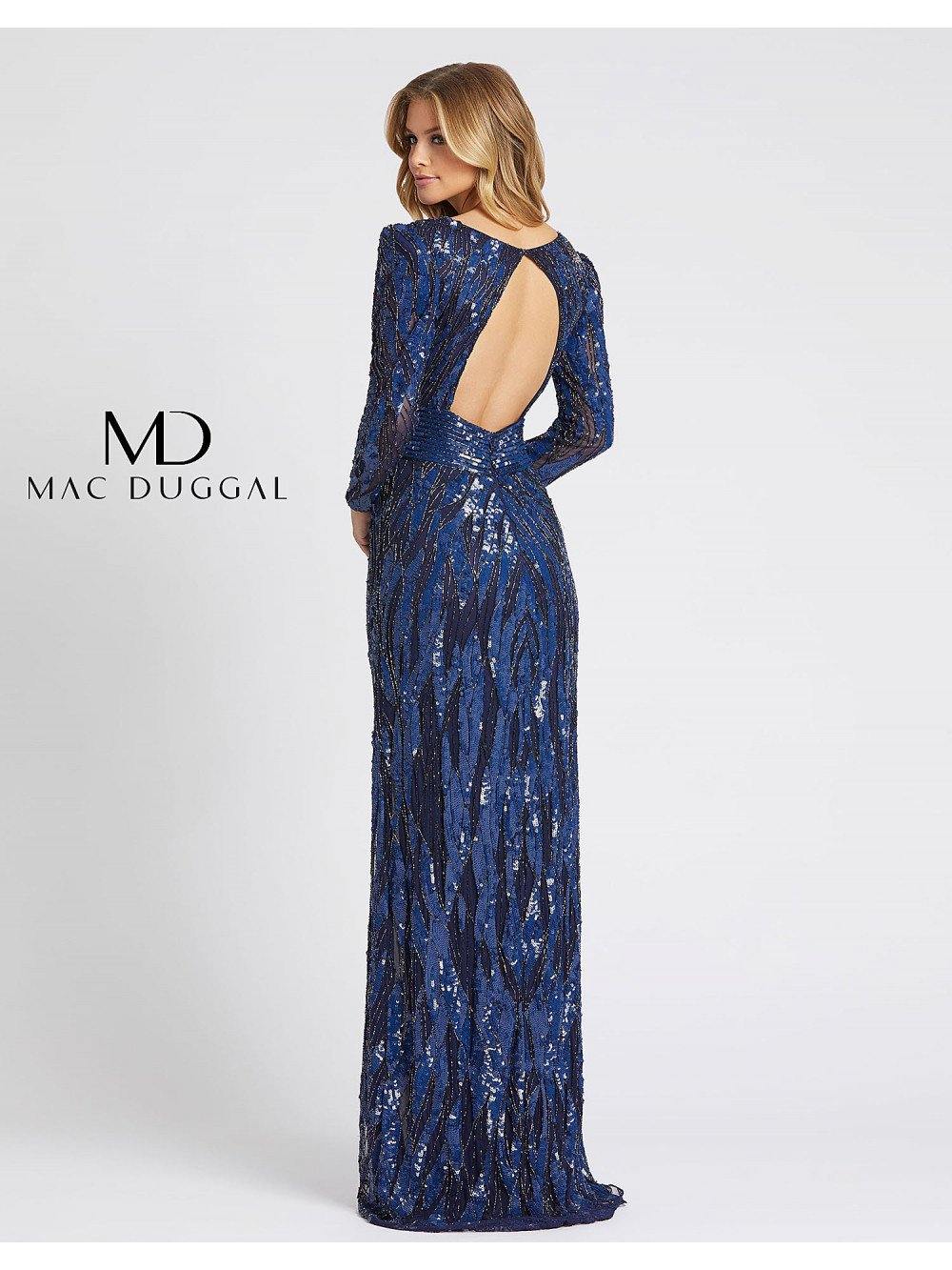 Mac duggal navy deals blue dress