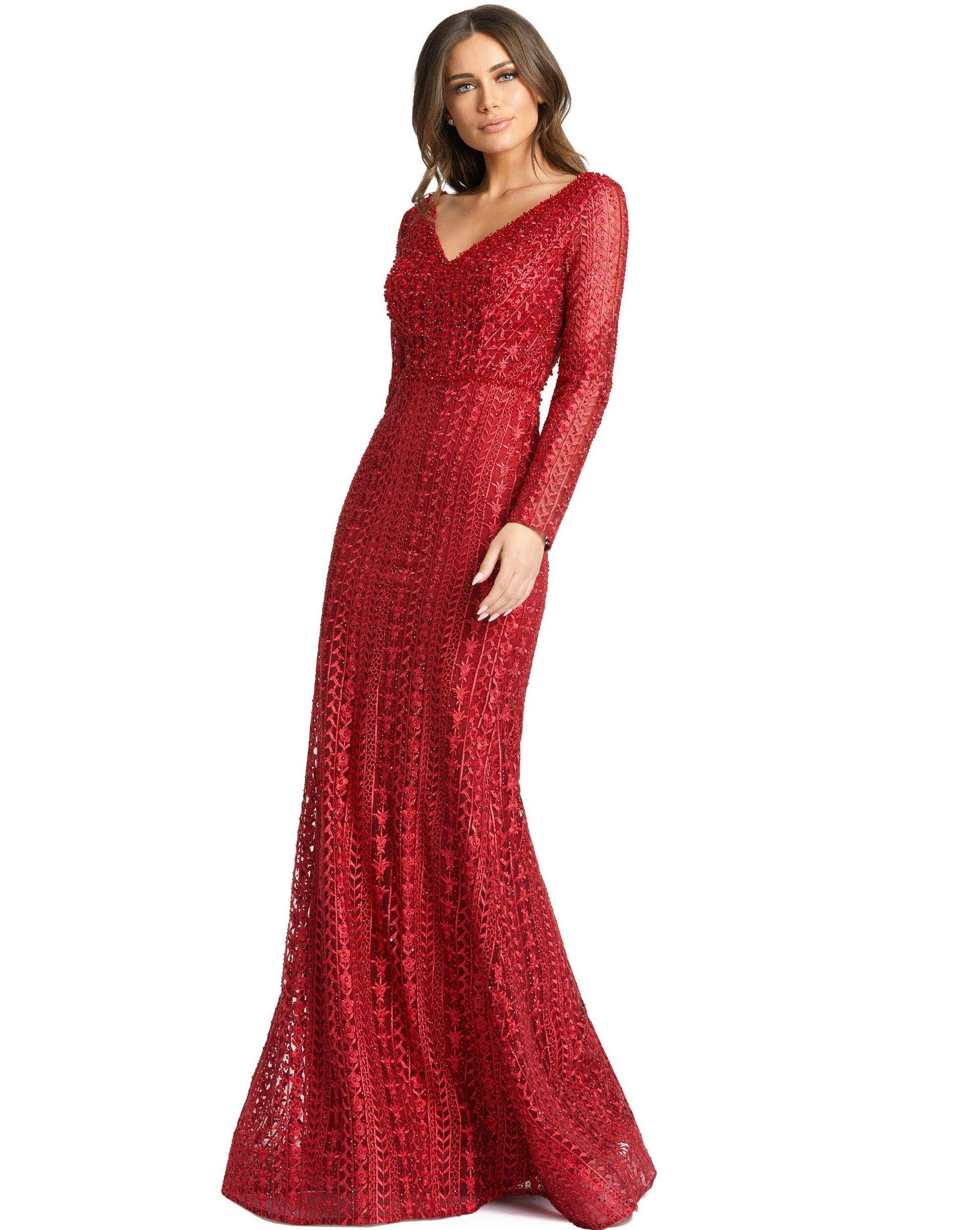 Mac Duggal 20271 Long Sleeve Fitted Formal Dress | The Dress Outlet Mac Duggal 20271 Long Sleeve Fitted Formal Dress | The Dress Outlet