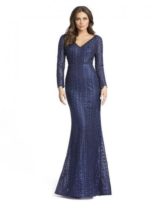 Mac Duggal 20271 Long Sleeve Fitted Formal Dress