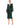 Cocktail Dresses Long Sleeve Fitted Short Dress Black/Emerald