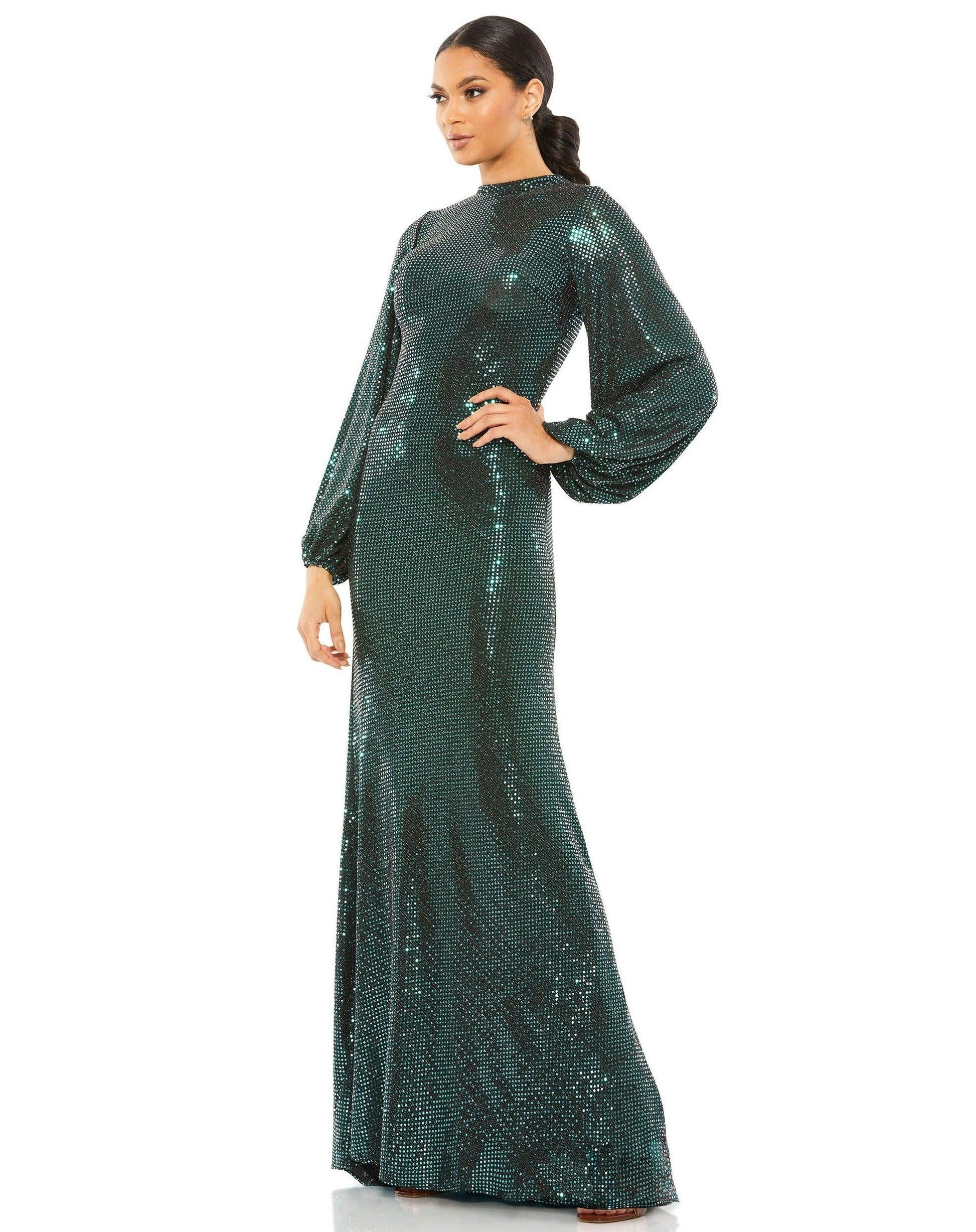 Mac Duggal 26576 Long Sleeve Formal Blouson Dress | The Dress Outlet Mac Duggal 26576 Long Sleeve Formal Blouson Dress | The Dress Outlet