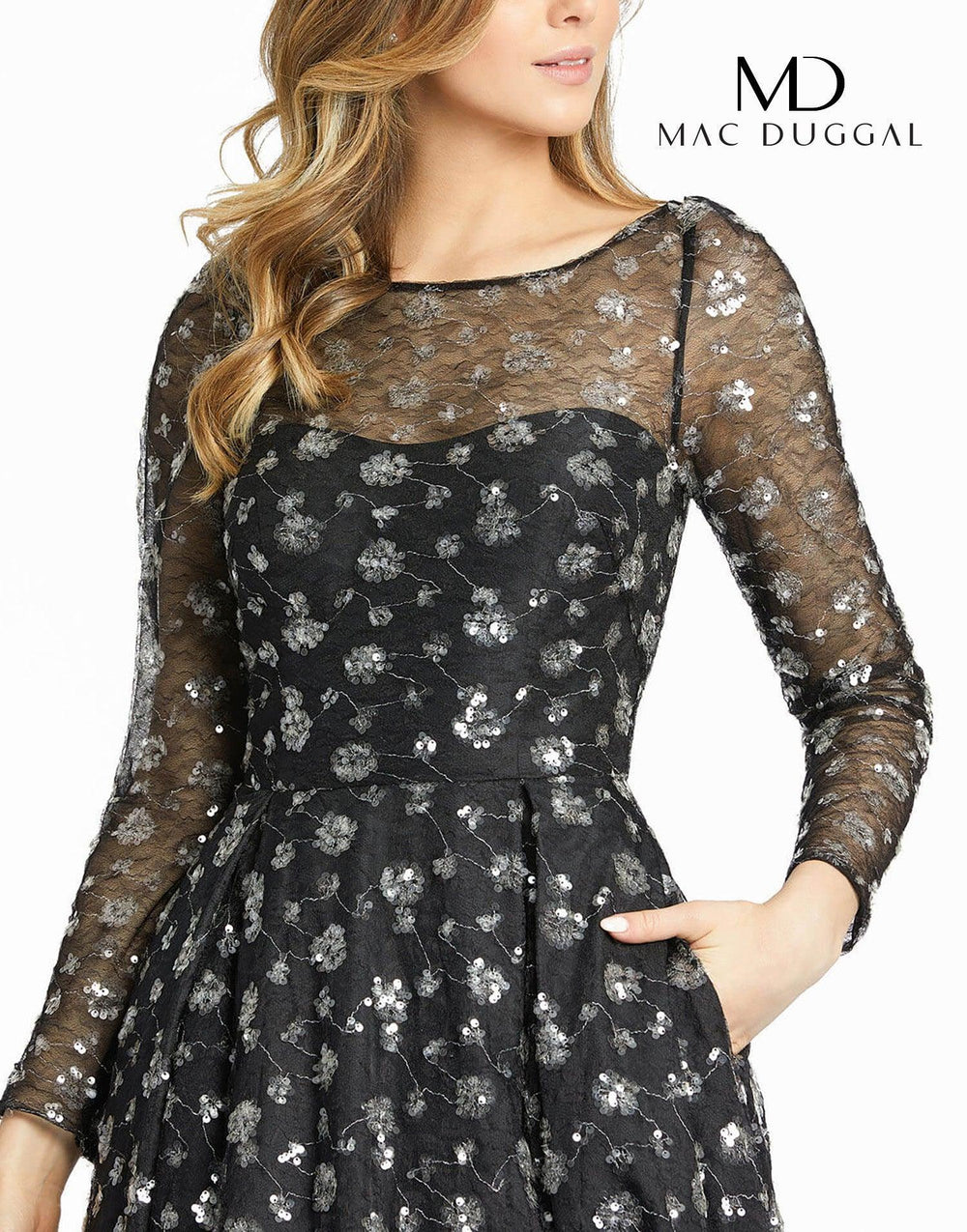 Mac Duggal Long Sleeve Formal Dress 12360 Sale - The Dress Outlet