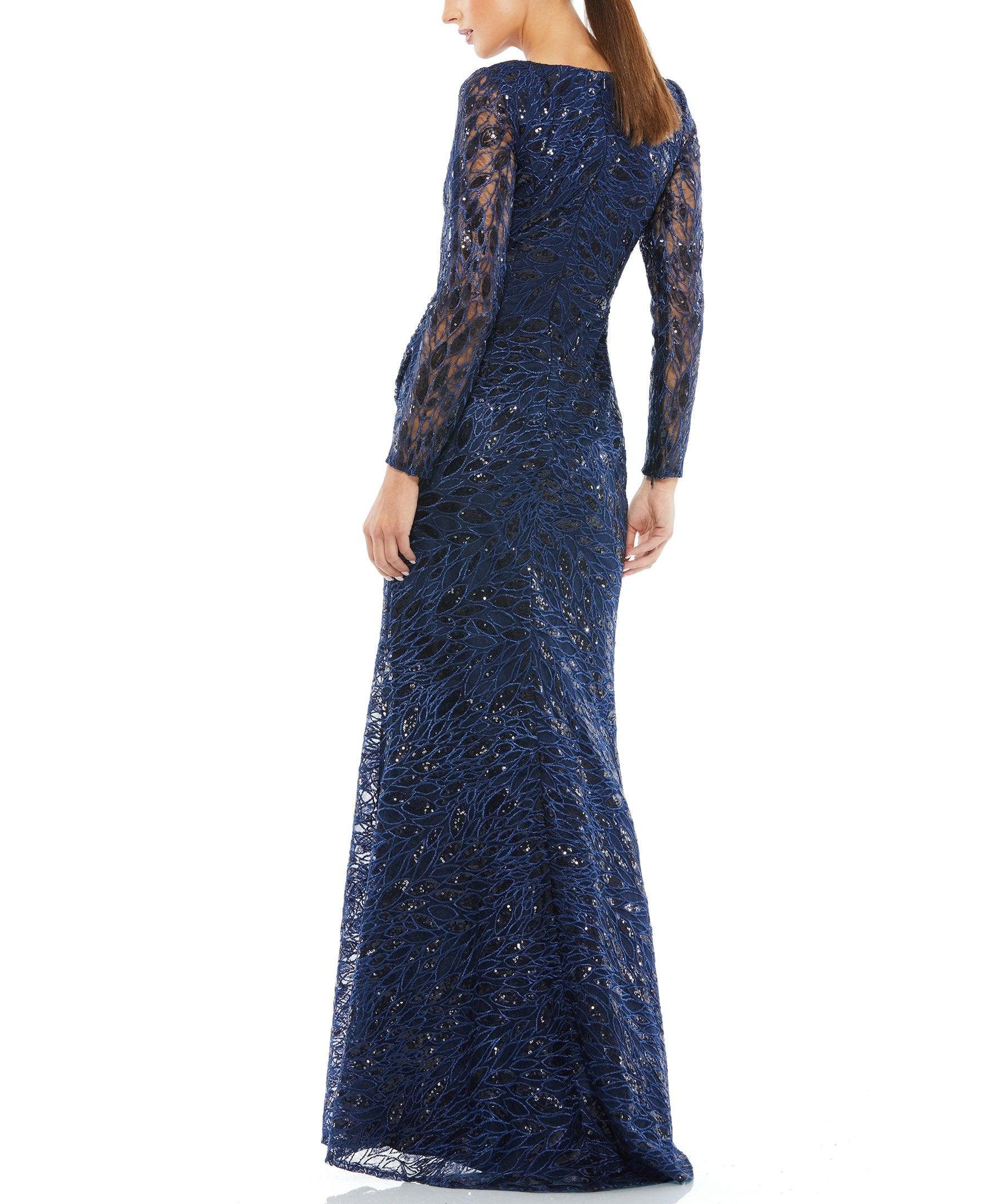 Mac Duggal Long Sleeve Formal Evening Dress 12412 - The Dress Outlet