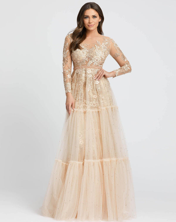 Long Sleeve Formal Evening Dress Long Sleeves Mac Duggal 67486