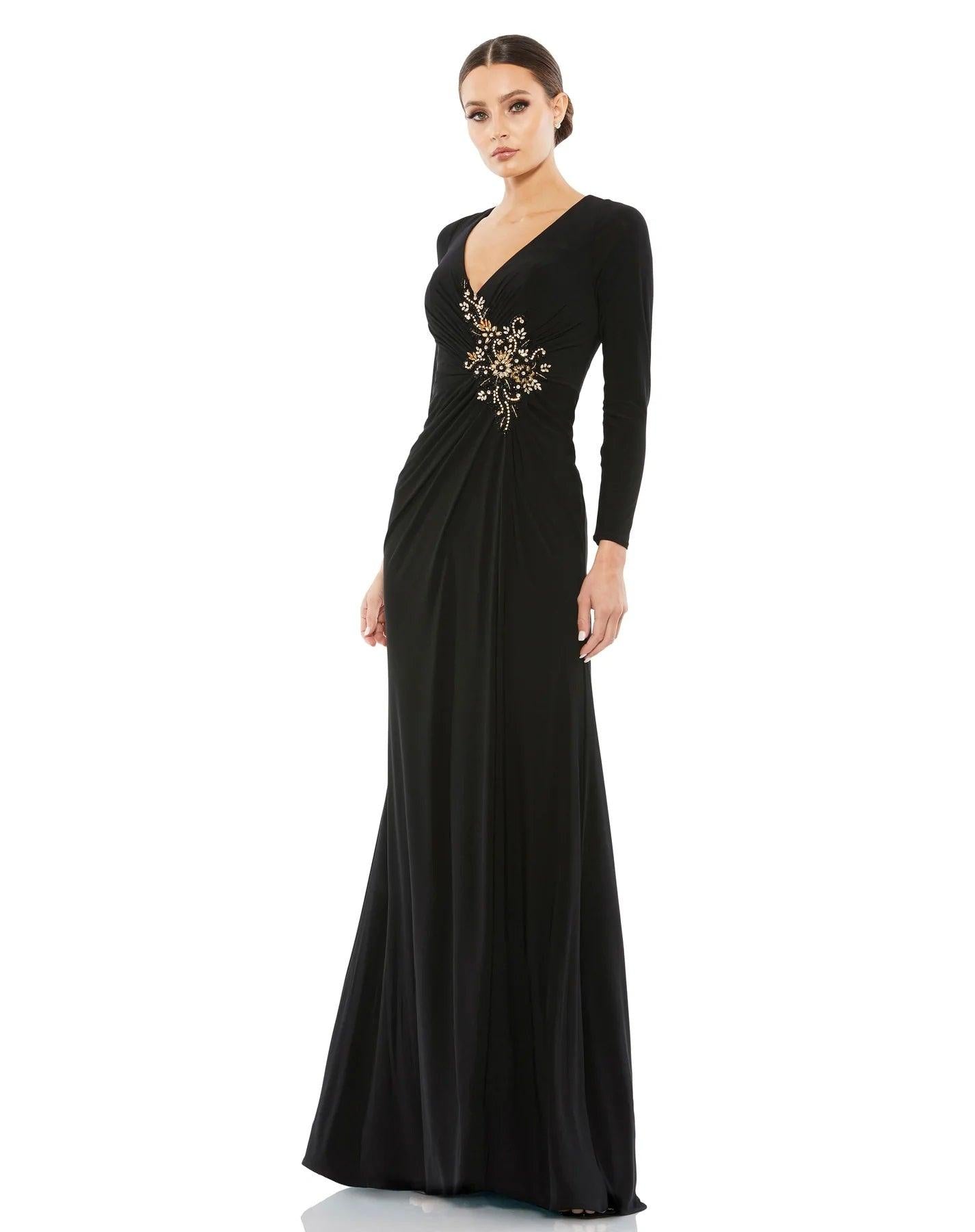 Mac Duggal Long Sleeve Formal Evening Dress 67848 - The Dress Outlet