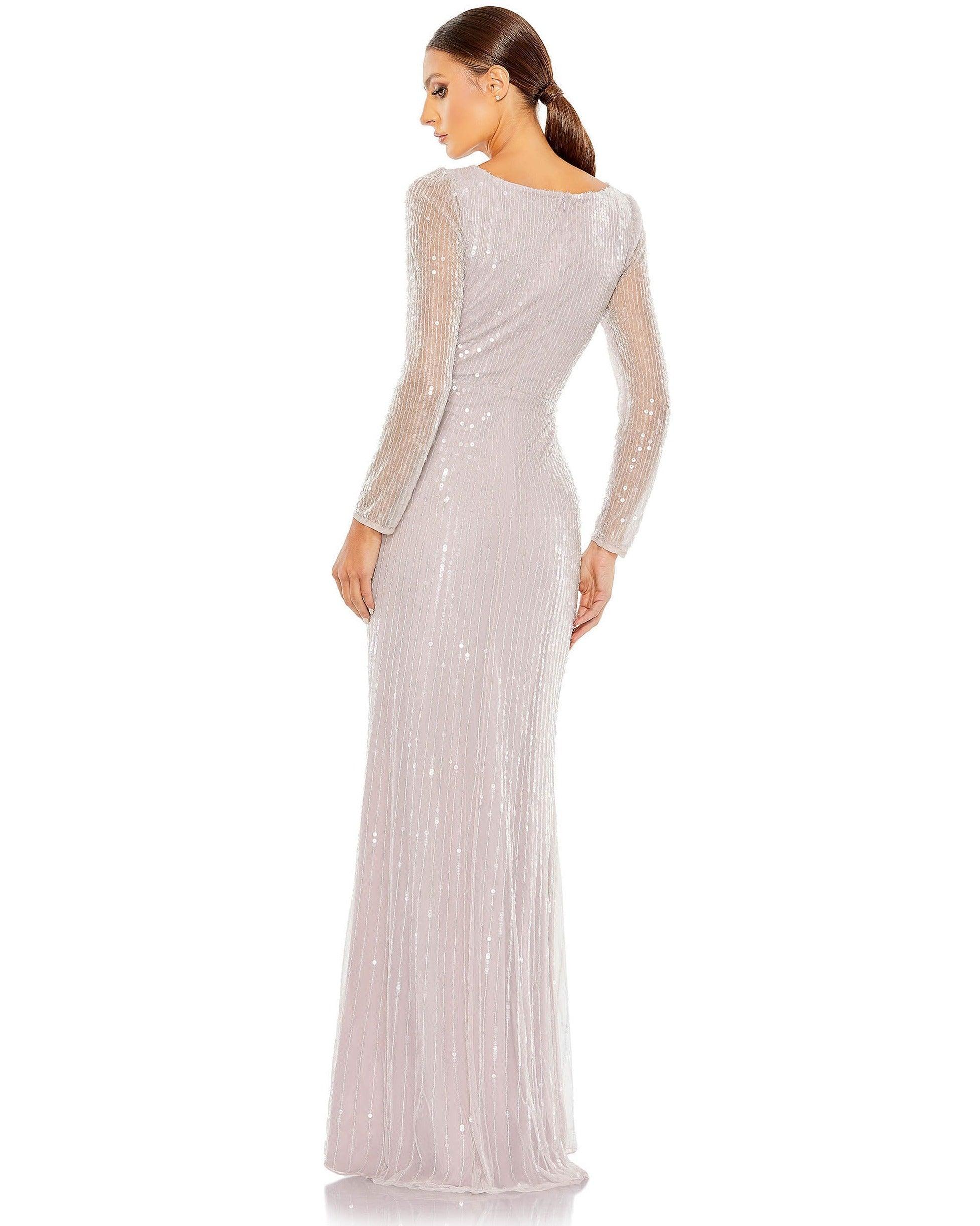 Mac Duggal Long Sleeve Formal Evening Dress 93660 - The Dress Outlet