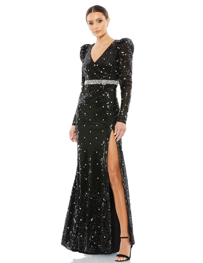Mac Duggal Long Sleeve Formal Evening Gown 10736 - The Dress Outlet