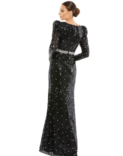 Mac Duggal Long Sleeve Formal Evening Gown 10736 - The Dress Outlet