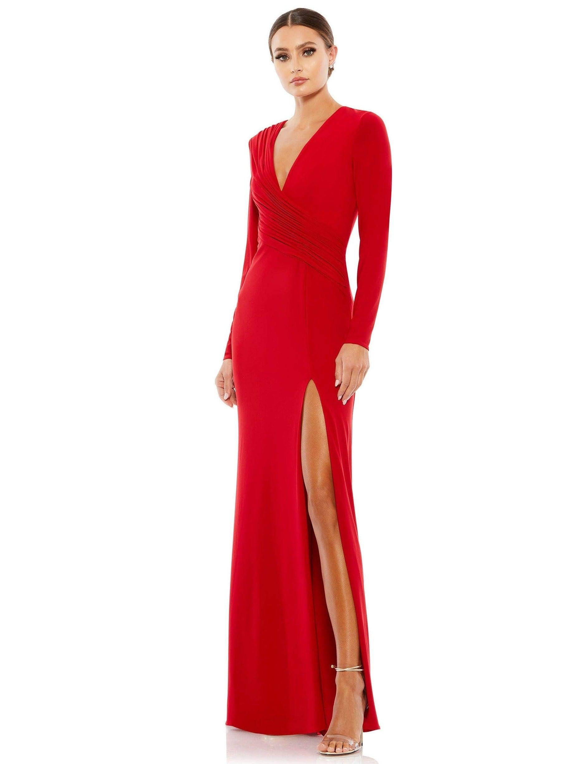 Mac Duggal 26686 Long Sleeve Formal Evening Gown
