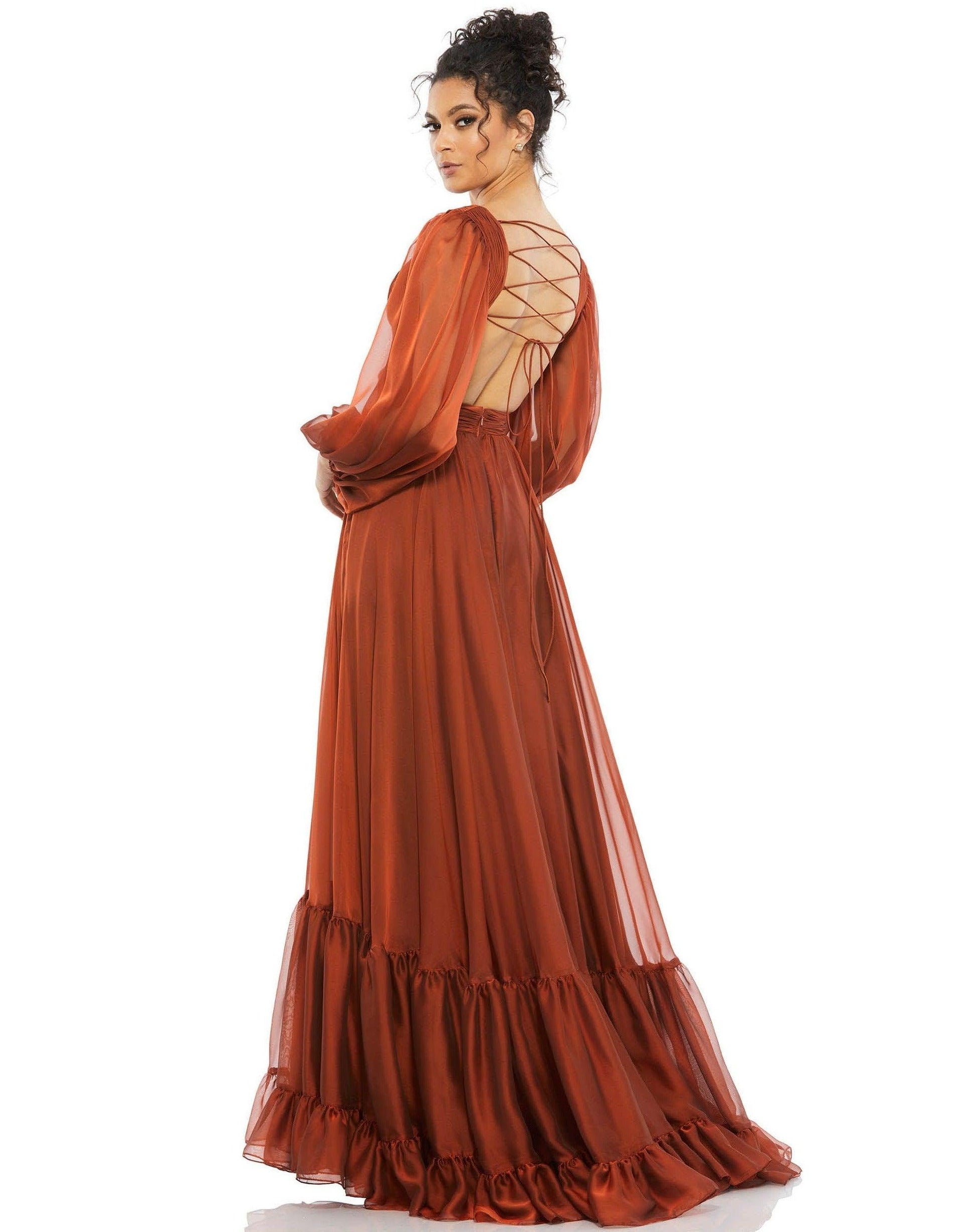 Mac Duggal 67948 Long Sleeve Formal Evening Gown