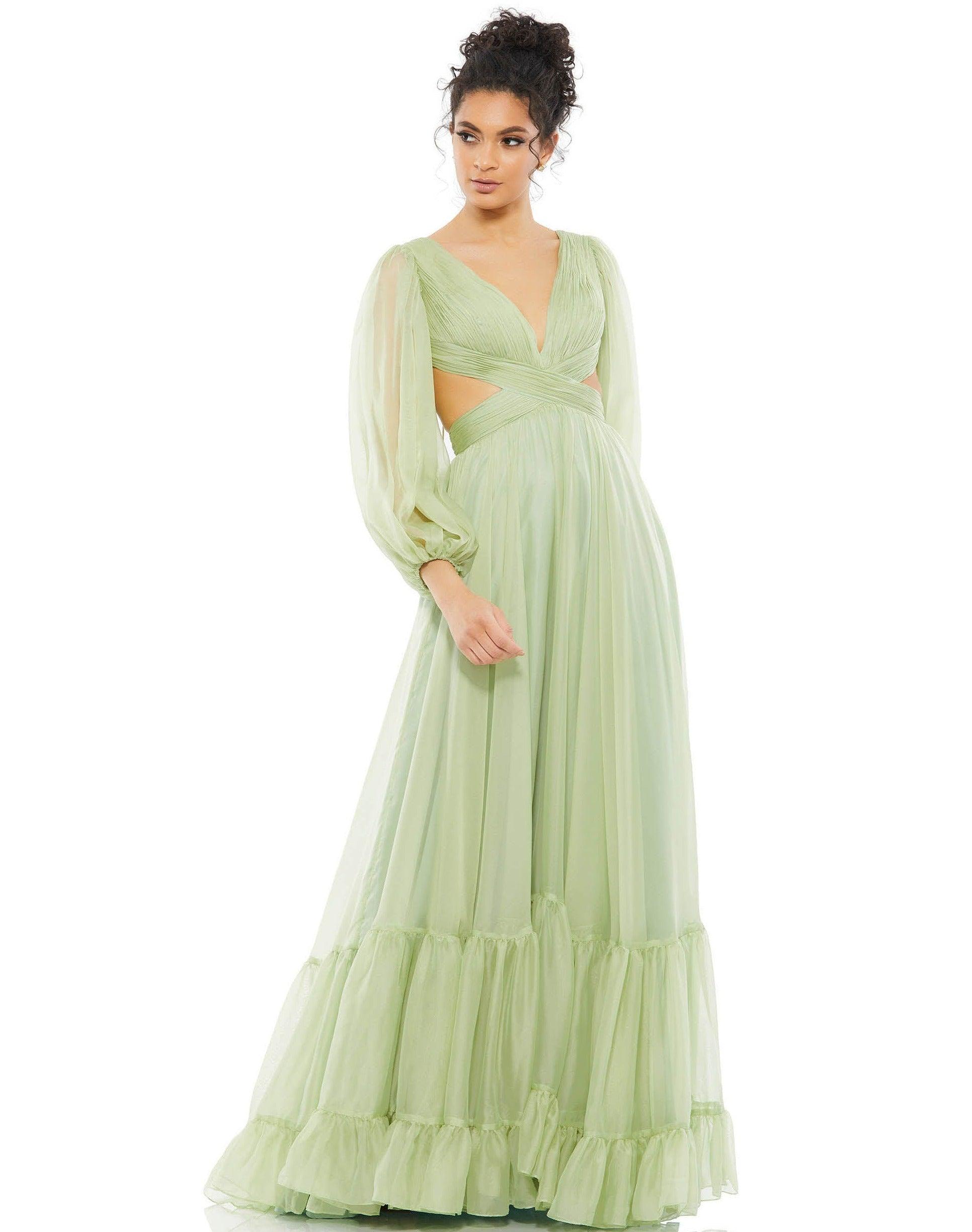 Mac Duggal 67948 Long Sleeve Formal Evening Gown