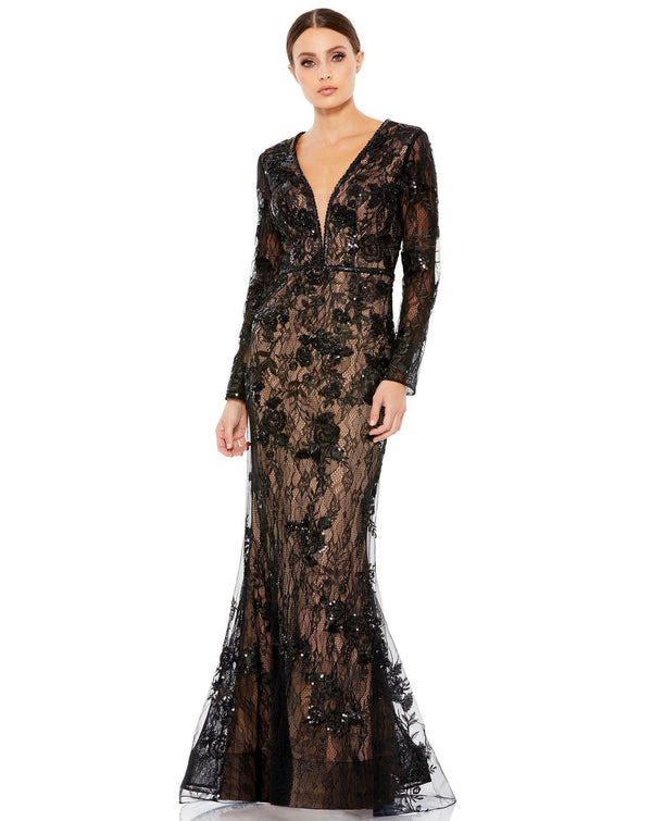 Long Sleeve Formal Evening Gown Long Sleeves Mac Duggal 79351