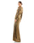 Mac Duggal Long Sleeve Formal Metallic Dress 26684 - The Dress Outlet
