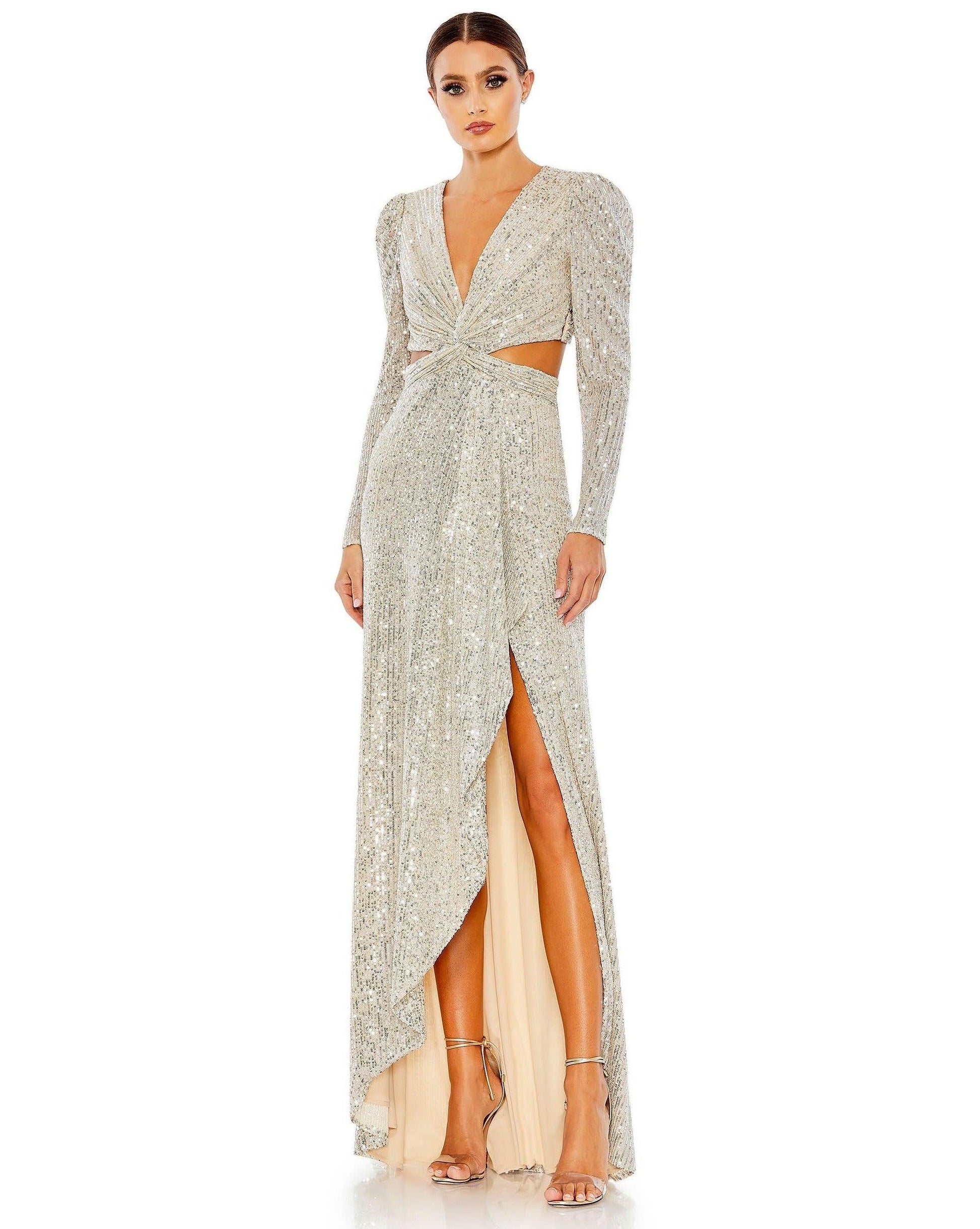 Mac Duggal 26739 Long Sleeve Formal Prom Dress