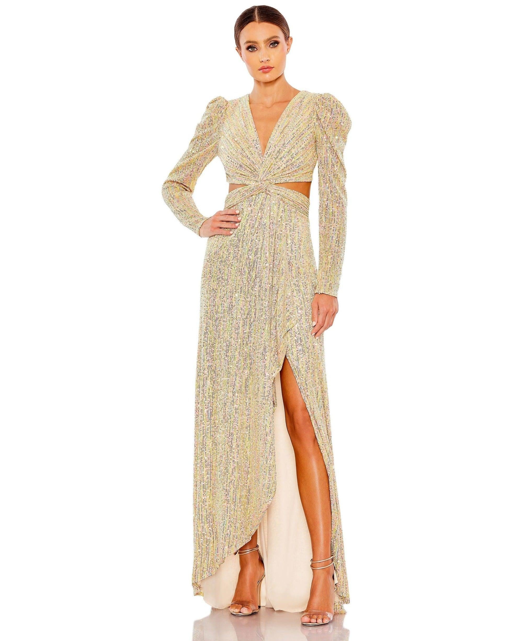 Mac Duggal Long Sleeve Formal Prom Gown 27050 - The Dress Outlet