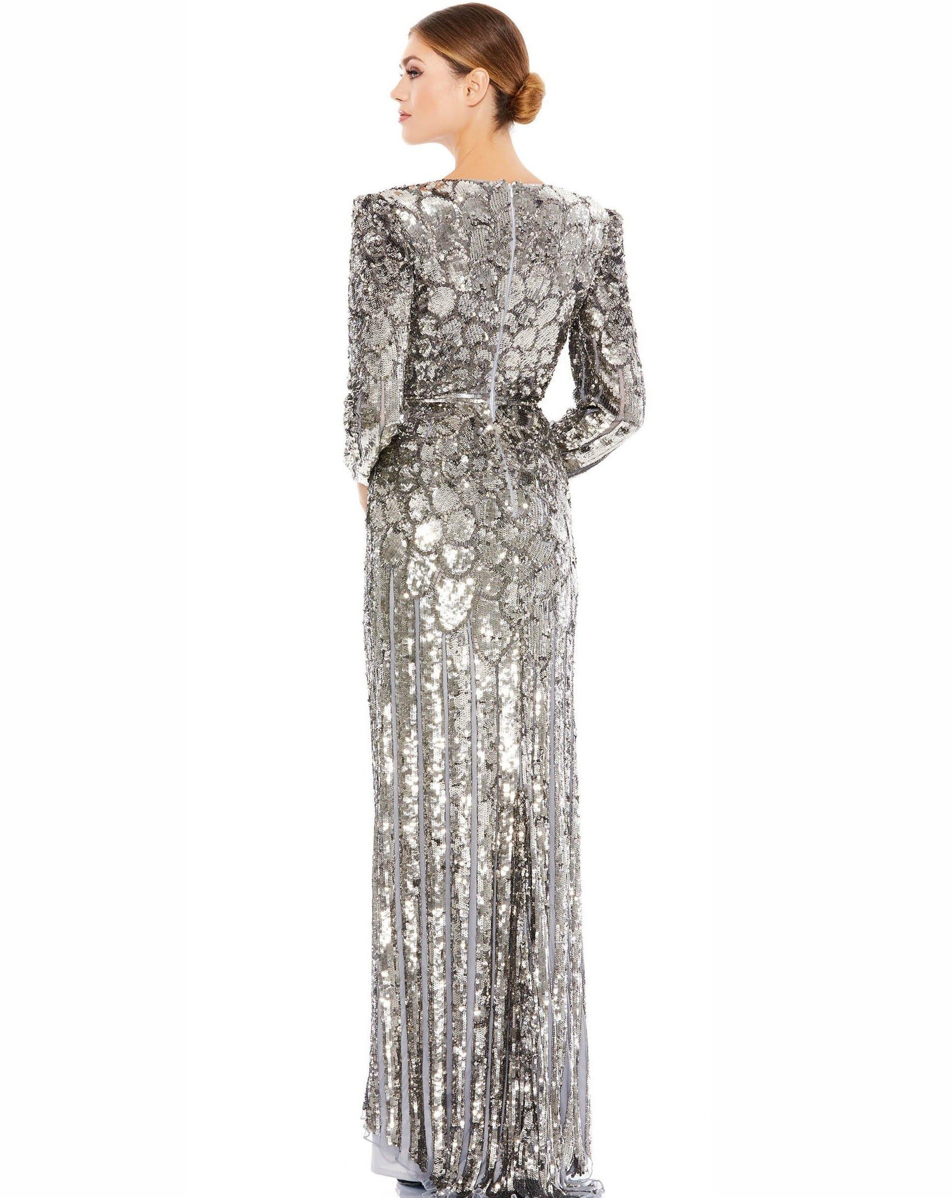 Mac Duggal 5382 Long Sleeve Mother of the Bride Gown