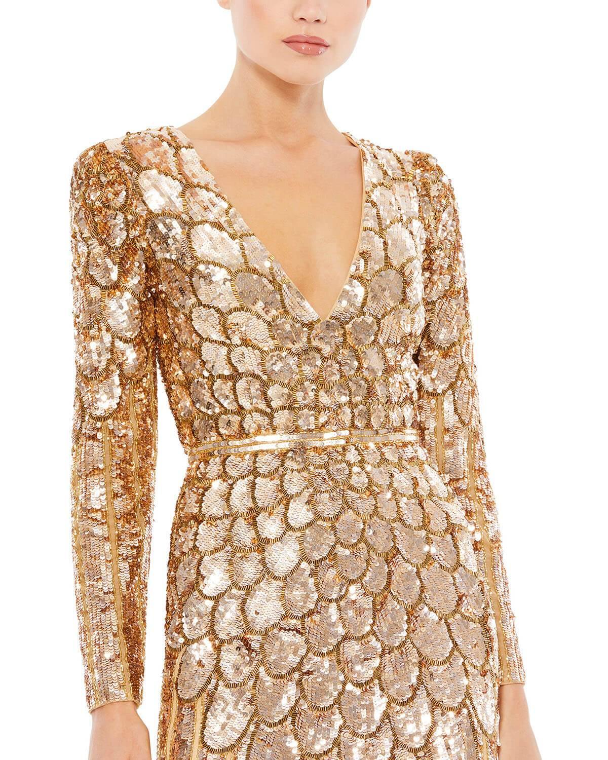 Mac Duggal 5382 Long Sleeve Mother of the Bride Gown