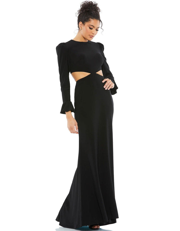 Long Sleeve Sexy Evening Dress Sexy Silhouette Mac Duggal 67944