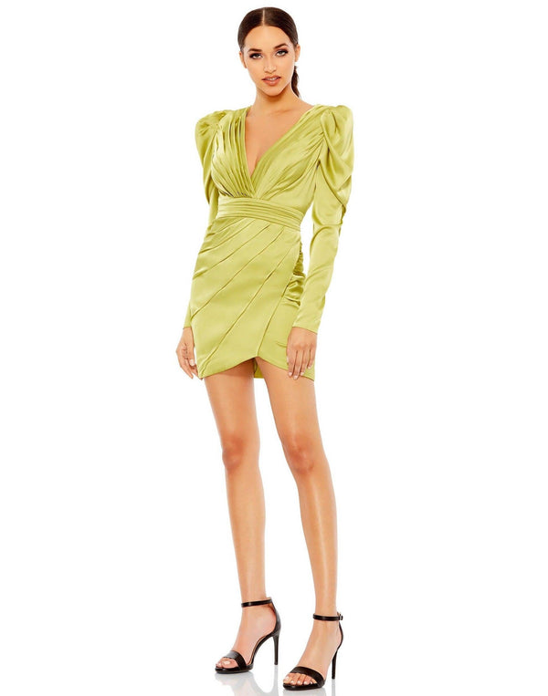 Long Sleeve Short Cocktail Dress Long Sleeves Mac Duggal 26380