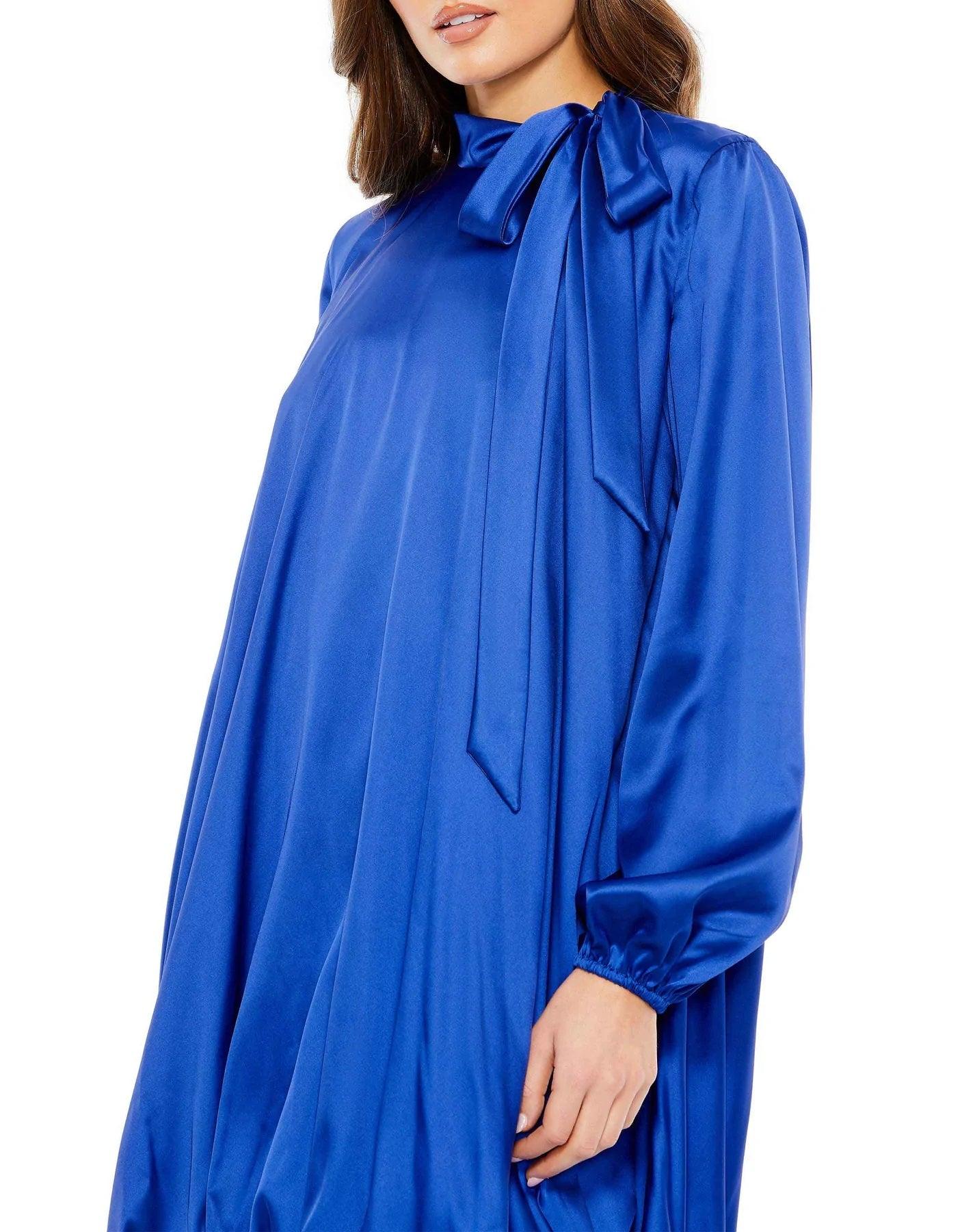 Royal Blue Mac Duggal 26922 Long Sleeve Short Cocktail Dress for $149.0 ...