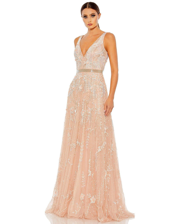 Long Sleeveless Formal Evening Gown Sleeveless Detail Mac Duggal 5215