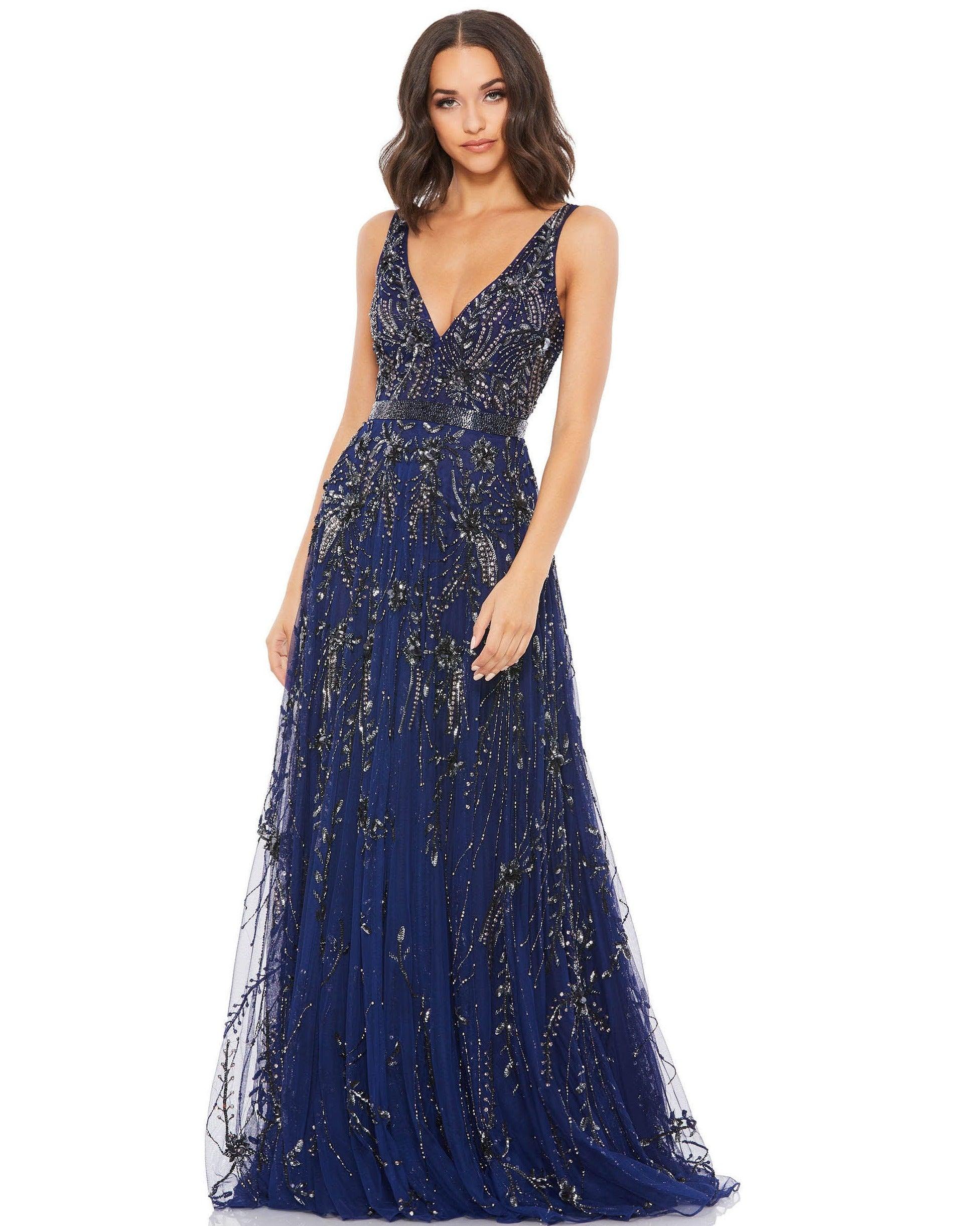 Mac Duggal Long Sleeveless Formal Evening Gown 5215 - The Dress Outlet