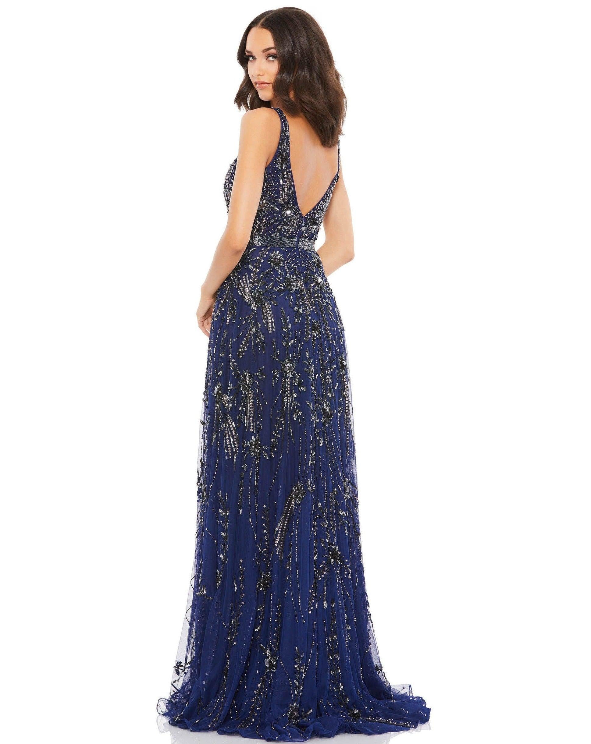 Mac Duggal Long Sleeveless Formal Evening Gown 5215 - The Dress Outlet