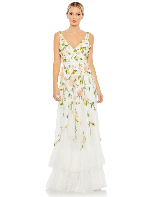 Long Sleeveless Formal Evening Gown Sleeveless Detail Mac Duggal 9171