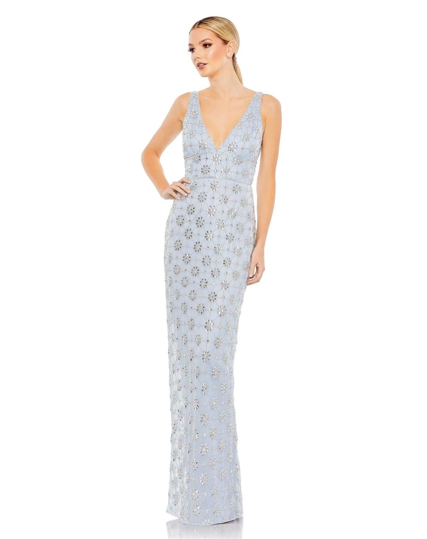 Mac Duggal 93744 Long Sleeveless Formal Prom Dress