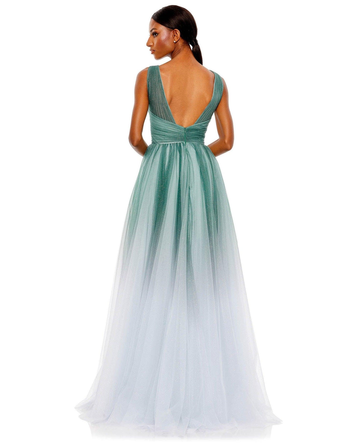 Mac Duggal Long Sleeveless  Prom Ball Gown 20380 - The Dress Outlet