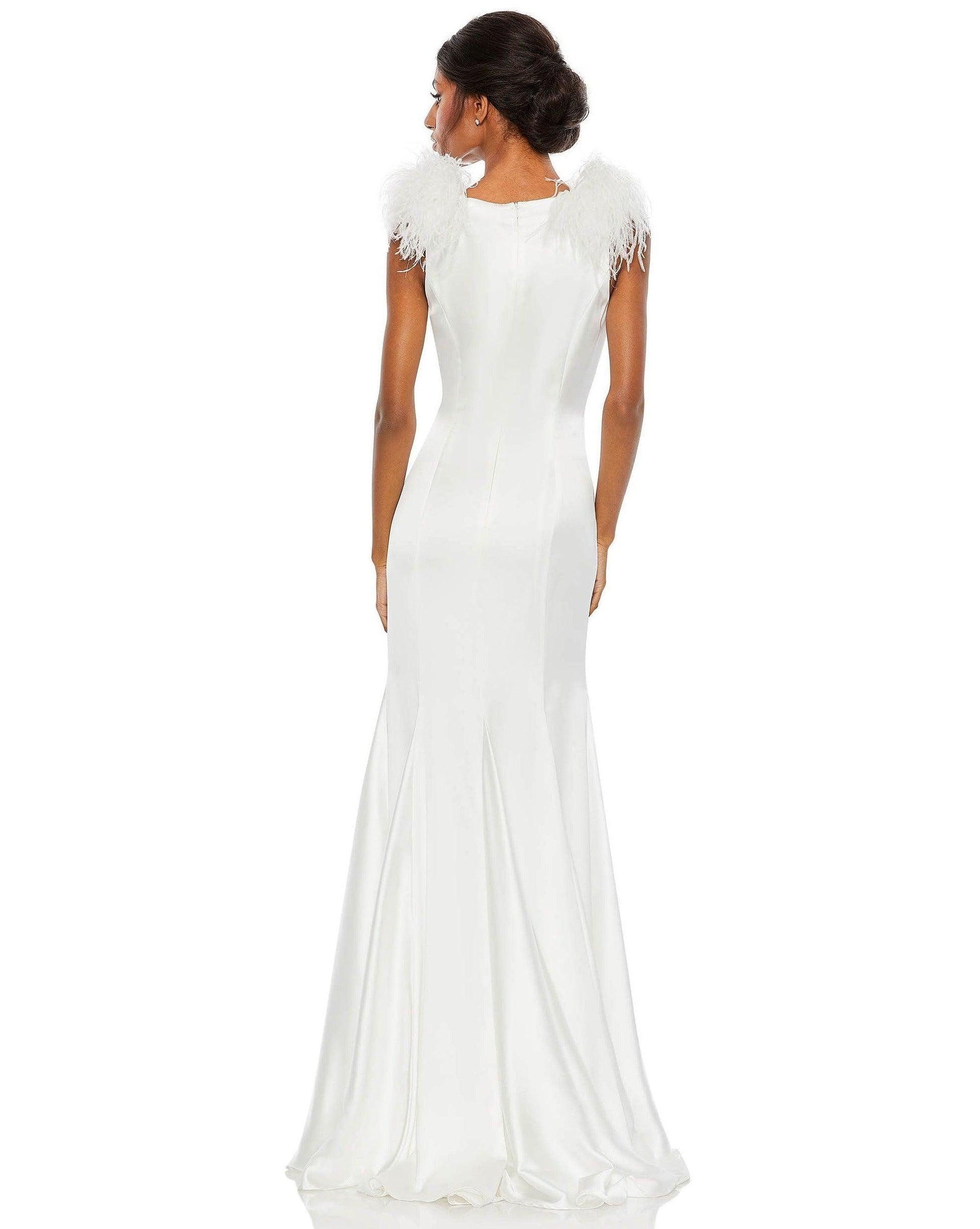Mac Duggal Long Sleeveless Wedding Dress 68137 - The Dress Outlet