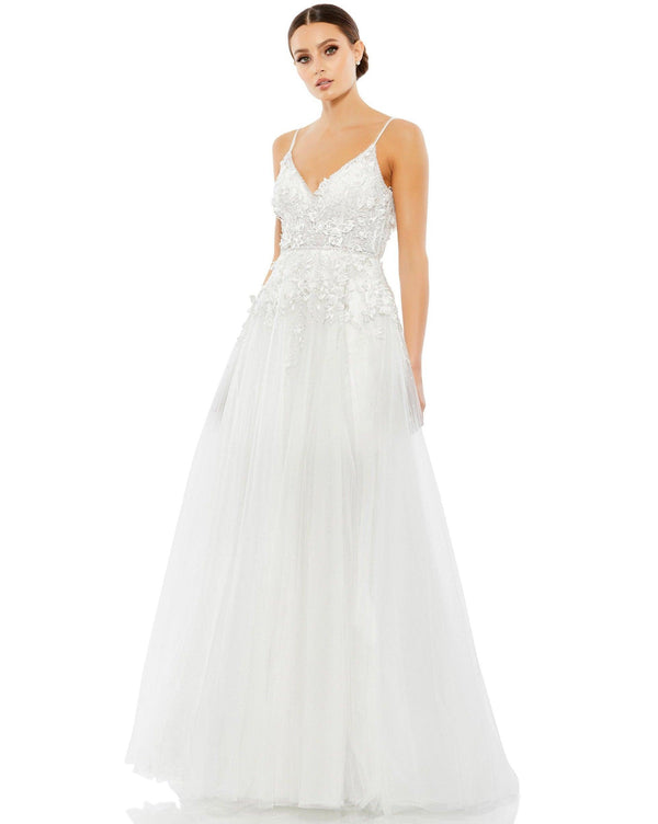 Long Spaghetti Strap Ball Gown Spaghetti Straps Mac Duggal 11228