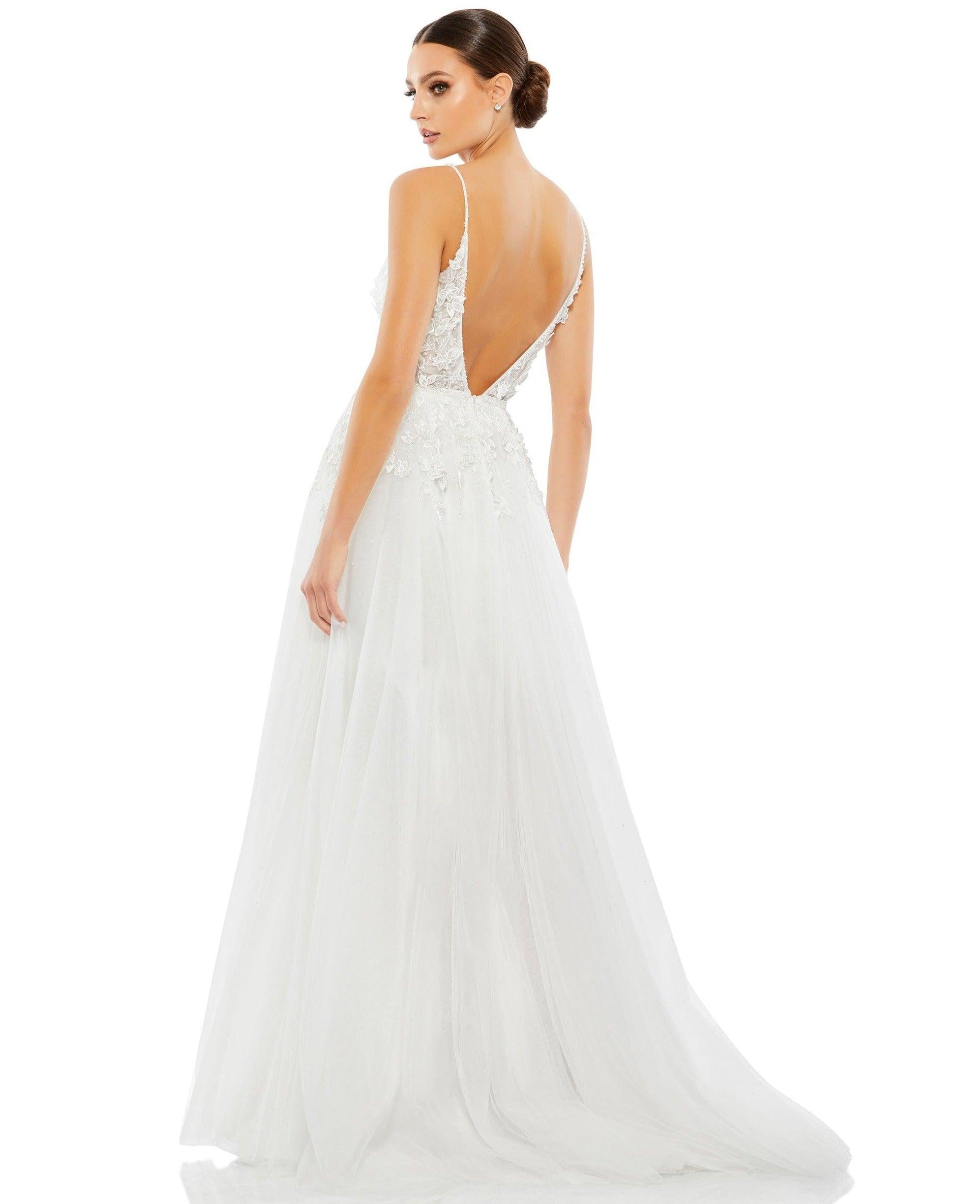 Mac Duggal 11228 Long Spaghetti Strap Ball Gown