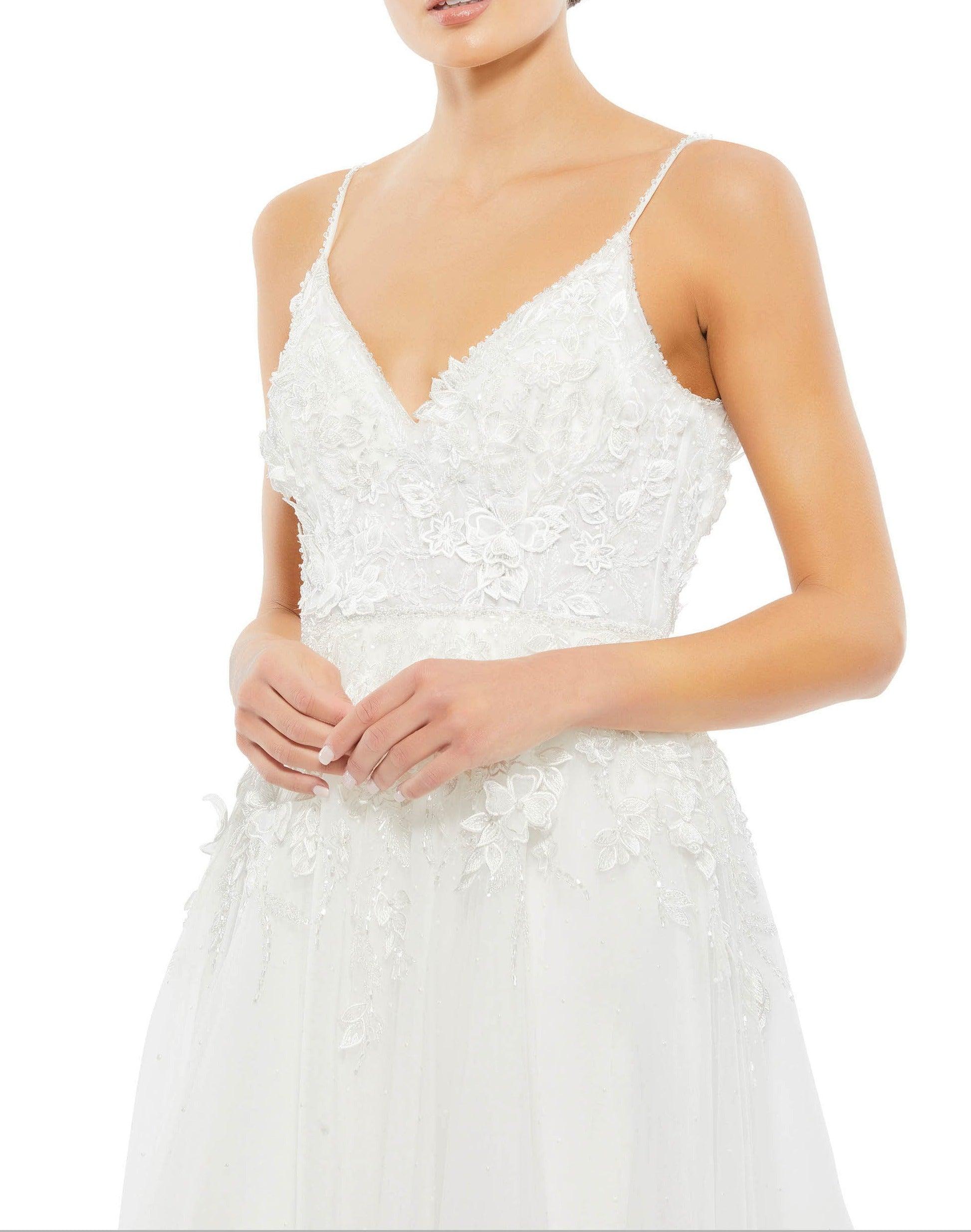 Mac Duggal 11228 Long Spaghetti Strap Ball Gown