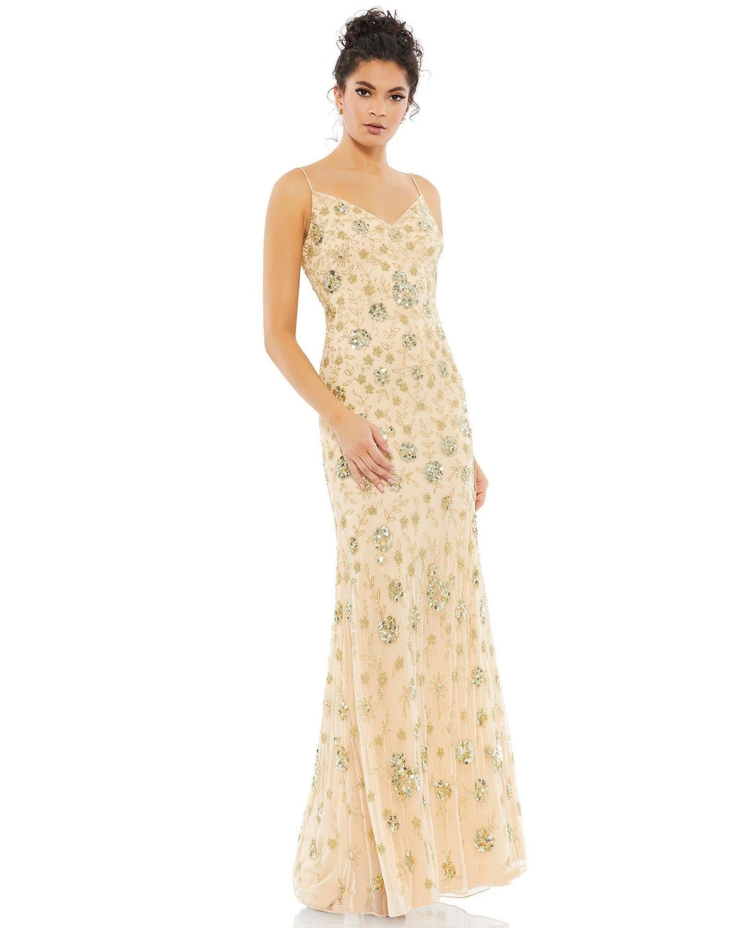 Mac Duggal Long Spaghetti Strap Formal Dress 10806 - The Dress Outlet