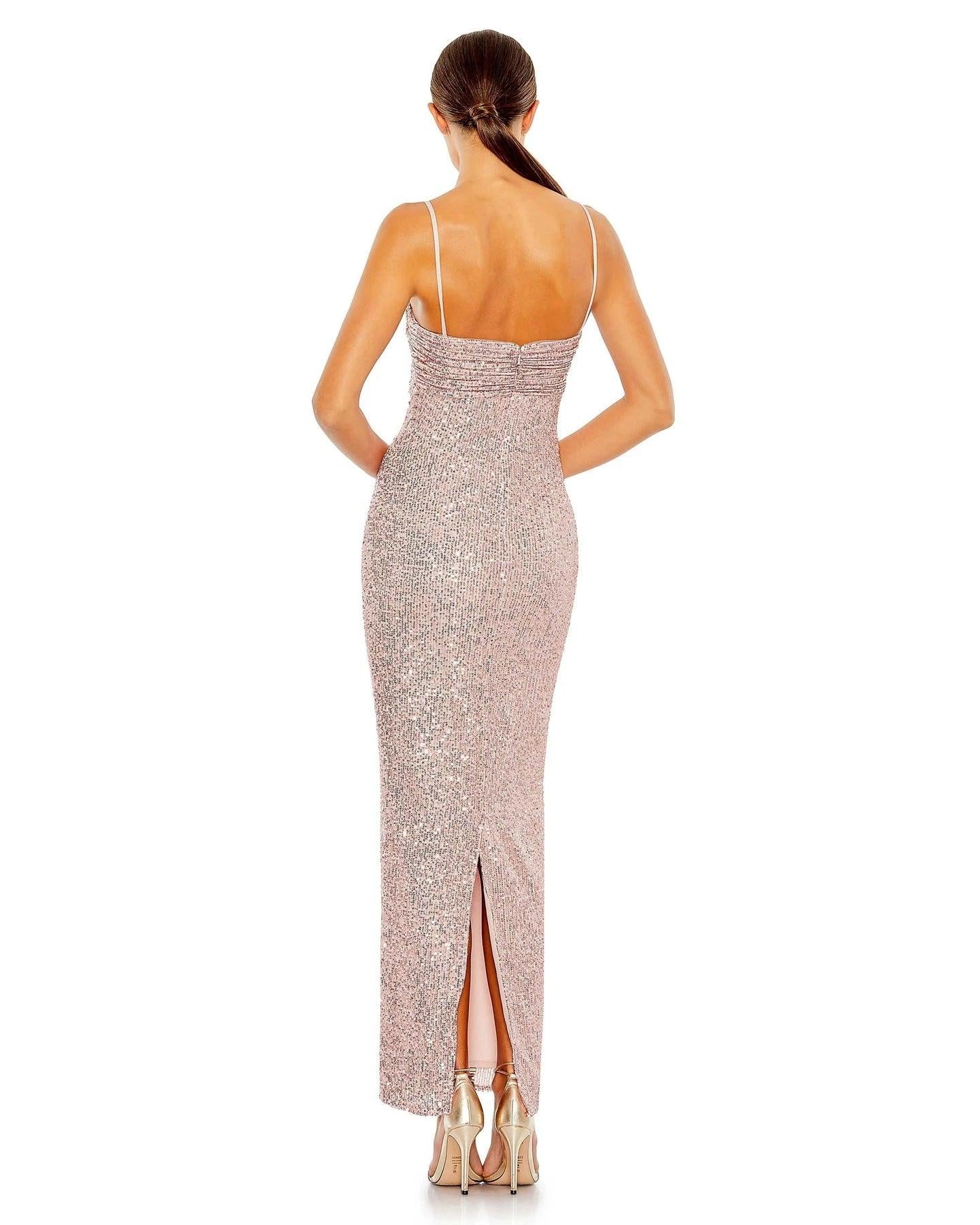 Mac Duggal 11284 Long Spaghetti Strap Formal Dress