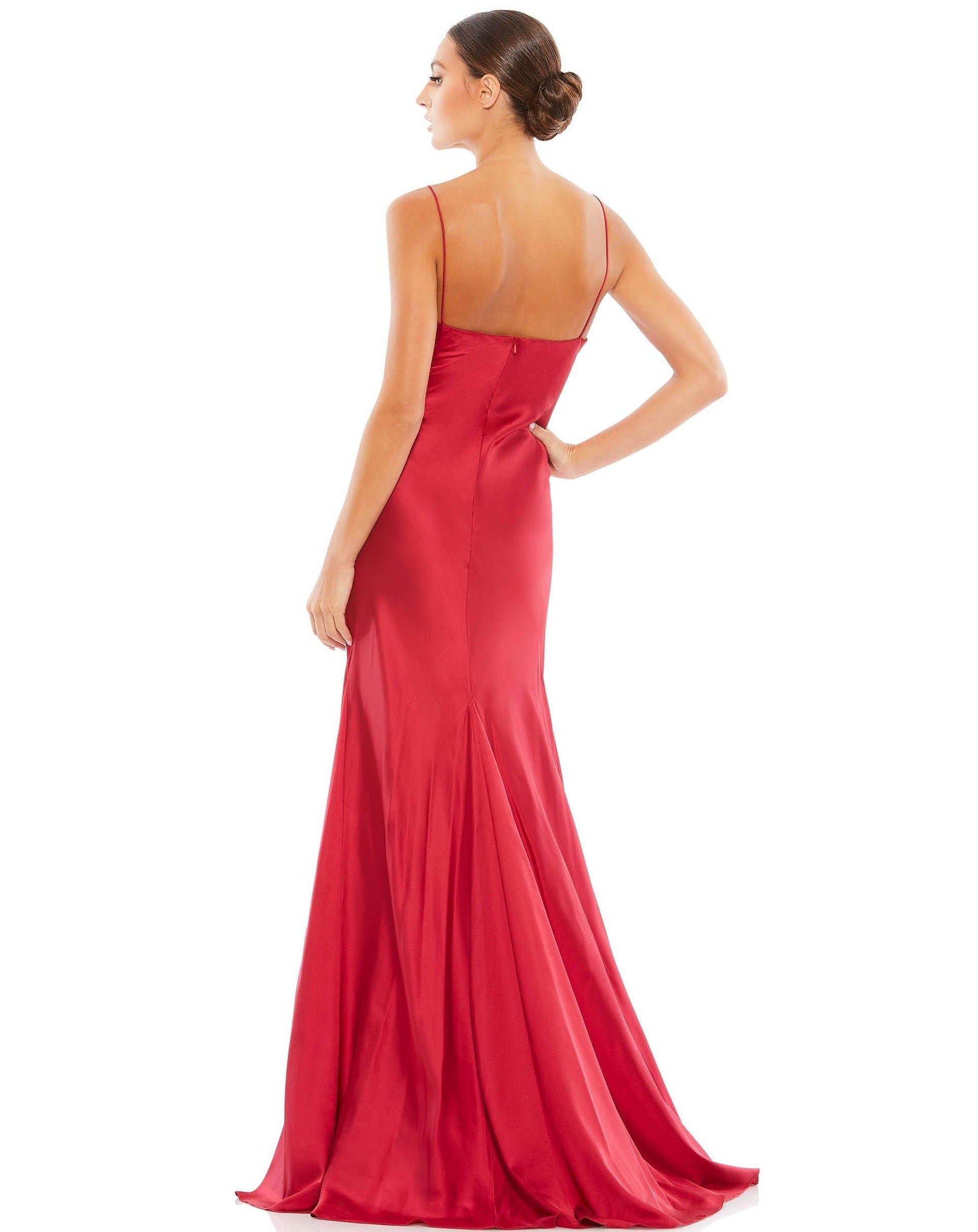 Mac Duggal 26415 Long Spaghetti Strap Formal Dress