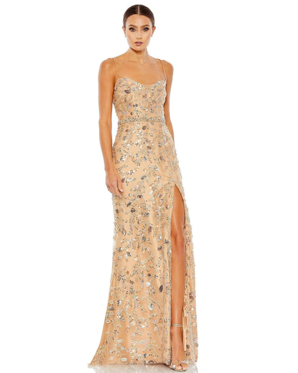 Long Spaghetti Strap Formal Dress Spaghetti Straps Mac Duggal 68049