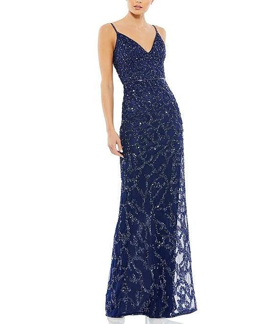 Mac Duggal Long Spaghetti Strap Formal Gown 5481 - The Dress Outlet